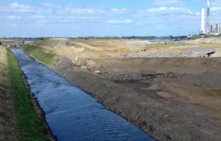 Die Emschermündung im Bau Die Emschermündung im Bau